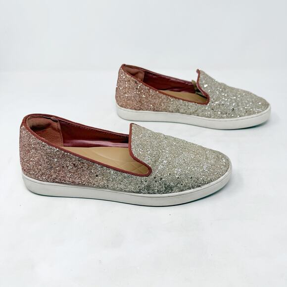 [Birdies] The Swift Ombre Pixie Dust Sparkle Pink Silver Slip On Sneakers Size 9 - Picture 2 of 12